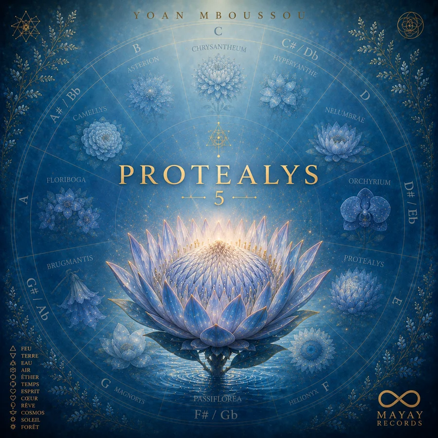 Pochette de Protealys, album de piano de Yoan Mboussou