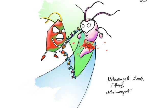 Giardia-fighting — dessin MEDESSINE de Yoan Mboussou