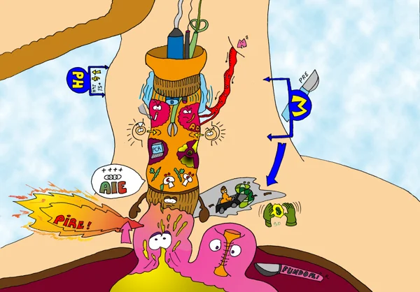 oesophage — dessin MEDESSINE de Yoan Mboussou