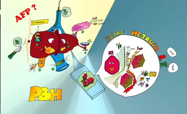 ponction biopsie hépatique — dessin MEDESSINE de Yoan Mboussou