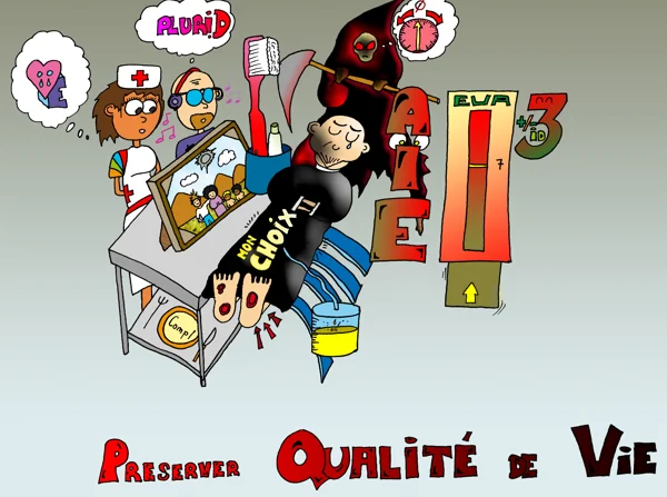 soin palliatif — dessin MEDESSINE de Yoan Mboussou